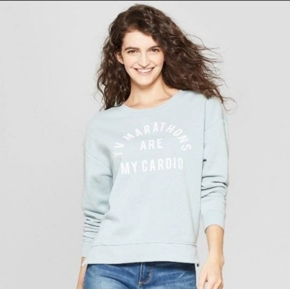 TV Marathons are my Cardio Large Sweatshirt‎ Size Large